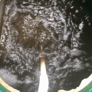 Much more air is entering the effluent inside the ATU, this is good.